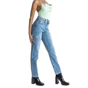 Princess Polly Organic Cotton Blend Karal Skinny Distressed Jeans NWT 2